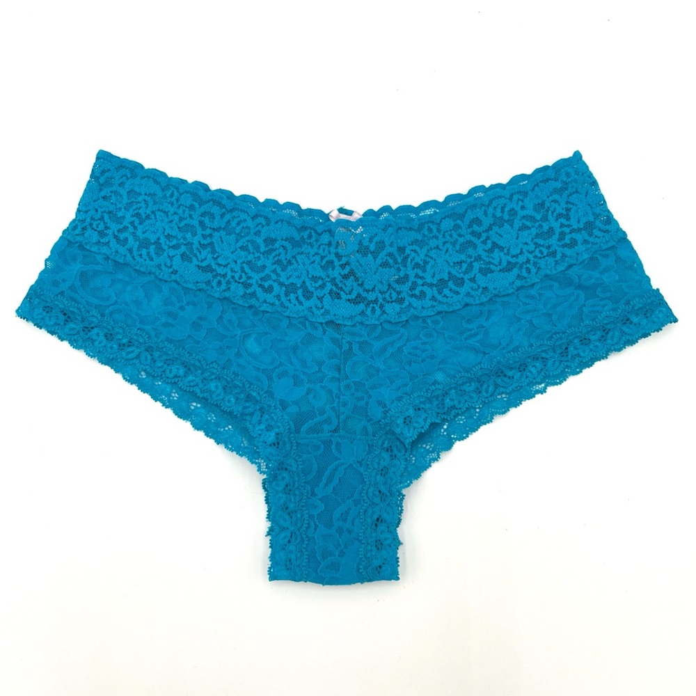 True Vintage Y2K Victoria’s Secret The Lacie Floral Lace Panties XS Blue Cheeky